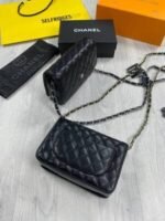Chanel Women Luxury Grained Calfskin Leather Bag Gold Silver Chain Replica Auth Bags Women's Flap Mini Handbag Reps Cheap First Copy Ladies Handbags Rep Casual Shoulder Black Purse Fake Sale UK - Image 6