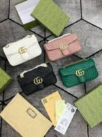 Gucci Marmont Mini Bag GG Logo Wallet Leather Handbags For Womens In 4 Colors - Image 2