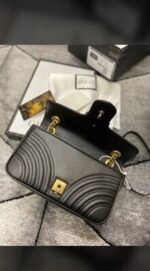 Gucci Marmont Mini Bag GG Logo Wallet Leather Handbags For Womens In 4 Colors - Image 4