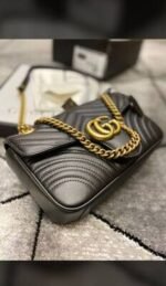 Gucci Marmont Mini Bag GG Logo Wallet Leather Handbags For Womens In 4 Colors - Image 3