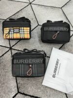 Burberry London England Mens Crossbody Bag Women Jacquard Logo Printed First Copy Reps Best Design Dustbag Replica Man Easy To Carry Zip Pockets Original Girls Boys Cheapest Discount Sale UK