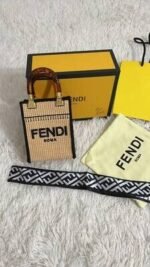 Fendi ROMA Monogram Sunshine Shopper Mini Tote Bag In 3 Colors - Image 6
