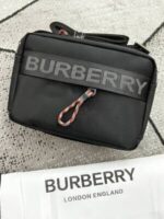 Burberry London England Mens Crossbody Bag Women Jacquard Logo Printed First Copy Reps Best Design Dustbag Replica Man Easy To Carry Zip Pockets Original Girls Boys Cheapest Discount Sale UK - Image 3