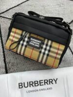 Burberry London England Mens Crossbody Bag Women Jacquard Logo Printed First Copy Reps Best Design Dustbag Replica Man Easy To Carry Zip Pockets Original Girls Boys Cheapest Discount Sale UK - Image 4