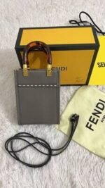 Fendi ROMA Monogram Sunshine Shopper Mini Tote Bag In 3 Colors - Image 4