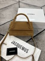 Jacquemus Le Chiquito Noeud Replica Foldover Women Mini Tote Reps Leather First Copy Folded Bag Logo Plaque Long Belt Cheap Shoulder Bags Women's Fake Purse Rep Black Green Beige Pink Brown Sale UK - Image 6