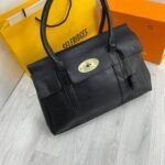 Mulberry Leather Tote Bag in Black Color - Image 3