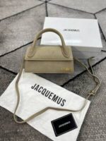 Jacquemus Le Chiquito Noeud Replica Foldover Women Mini Tote Reps Leather First Copy Folded Bag Logo Plaque Long Belt Cheap Shoulder Bags Women's Fake Purse Rep Black Green Beige Pink Brown Sale UK - Image 4