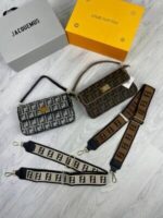 Fendi Marmont Baguette Nappa Leather Mini Bag FF Logo Wallet Womens In 2 Colors - Image 2