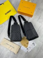 Louis Vuitton LV Man Crossbody Damier Graphite Leather Sling Bag