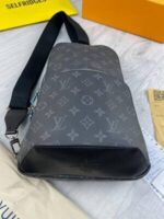 Louis Vuitton LV Man Crossbody Damier Graphite Leather Sling Bag - Image 4