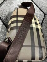 Burberry Women's Check Sling Over The Shoulder Bags Monogram Leather Men's Outdoor Cross Body Avenue Sling Chest Bag Reps Women Fake Cheap Long Zippatch Belt First Copy Replica Sale UK - Image 3