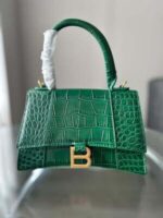 Balenciaga Hourglass Crocodile Embossed Leather Crossbody Bag - Image 3