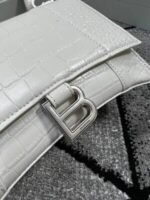 Balenciaga Leather Crossbody Top Handle Hourglass Crocodile Embossed Bags - Image 3