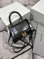 Balenciaga Top Handle Hourglass Leather Crossbody Bag - Image 2