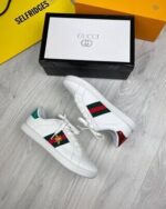 Gucci Ace Bee Women's White Sneakers - Image 4
