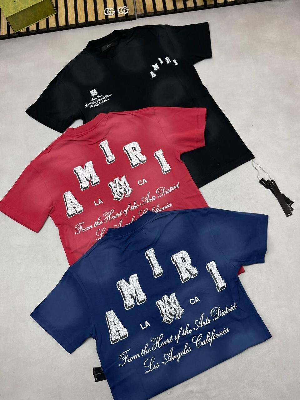 3734881901.jpg Amiri Men's Women's Vintage T-shirts Replica Men Women Rep Top T-shirt Designer Logo T Shirt Tagged Mens Womens First Copy Cotton Tee Shirts Reps Half Sleeve Fake Tshirt Black Blue Red Tshirts Sale UK - Image 1