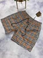 Burberry Replica Vintage Men's Shorts Luxury Designer Logo Printed Comfortable Relaxed Fit Cotton Shorts Mens Reps First Copy Elastic High Waist Pyjama Rep Boys Cheap Fake Classic Discount Sale UK - Image 4