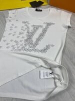 LV Ladies T-Shirts 2 Colors Black & White - Image 5