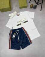 Gucci Men's Oversized T-Shirt Sports Shorts Set - Image 4