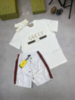 Gucci Men's Oversized T-Shirt Sports Shorts Set - Image 3