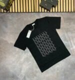 Dior Printed Logo T-Shirt In Black White Beige Mustard Colors In All Sizes - Image 4