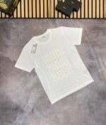 Dior Printed Logo T-Shirt In Black White Beige Mustard Colors In All Sizes - Image 5