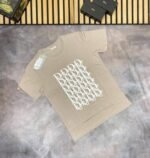 Dior Printed Logo T-Shirt In Black White Beige Mustard Colors In All Sizes - Image 6