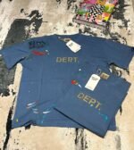 Gallery Dept. Student Coach Reversible Tee Cotton Jersey Printed T-Shirt In Deep Blue Color