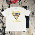 Casablanca Tennis Club Icon Outfit T-Shirts In Black And White Colors - Image 3