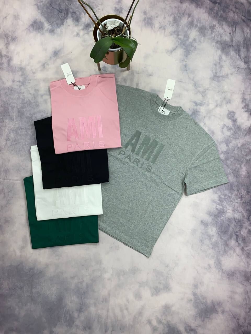 3777861805.jpg Ami Paris T-shirts in Multiple Colors - Image 1