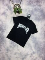 Moncler Men Women T-shirt Arch Logo Replica Tshirts Half Sleeve Cotton Reps T-shirts Fashion Men's Women's T Shirt Cheap Tshirt Outfit First Copy Fake Tee Shirts Rep Crewneck Black Green Cream Sale UK - Image 3