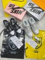 Nike Dunk Low Photon Dust Retro White Black Panda Trainers For Women's - Image 3