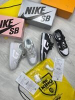 Nike Dunk Low Photon Dust Retro White Black Panda Trainers For Women's