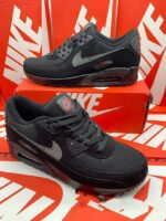 Nike Air Max 90s Black Sport Red Grey Bred Men's Sneakers