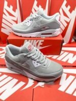 Nike Air Max 90 Grey Red White Men's Sneakers - Image 2