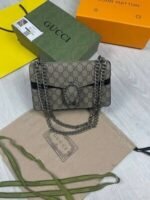 Gucci Women Dionysus Clutch GG Supreme Mini Bag With Chain - Image 4
