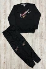 Nike Sportswear Fleece Multi Swoosh Sweatshirt and Cargo Trousers in 3 Colors - Image 2