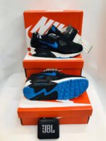 Nike Air Max 90 Black Grey Lucky Blue Men's Trainers Sale UK