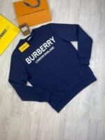 Burberry London England Men Women Replica Round Neck Jumpers Men's Women's Full Sleeves Copy Sweatshirts Logo Printed Cheap Rep Cotton Fabric Designer Outfit Black Grey Blue Discount Sale UK - Image 4