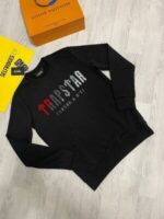 Trapstar London Chenille Decoded Crew Neck Printed Logo Jumpers In Black Grey Colors - Image 2
