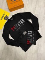 Trapstar London Chenille Decoded Crew Neck Printed Logo Jumpers In Black Grey Colors - Image 3