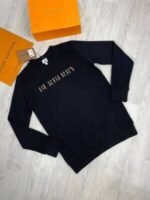 Burberry Jumpers Replica Men Women First Copy Sweaters Iconic Printed Classic Logo Boys Girls Cheap Jumper Full Sleeves Round Neck Custom Designer Fabric Sweatshirt Black Grey Real Farfetch Sale UK - Image 3