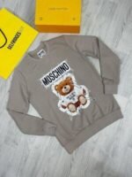 Moschino Teddy Printed Jumpers Safety Pin In Black & Beige Colors - Image 4