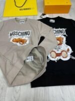 Moschino Teddy Printed Jumpers Safety Pin In Black & Beige Colors - Image 3