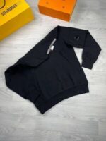 C.P. Company Logo Crewneck Lambswool Zipped Pockets Jumpers In Black & Grey Colors - Image 5