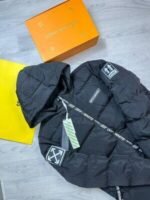 Off-White Puffer Down Winter Arrow Replica X Jacket Black Grey Sale UK - Image 5