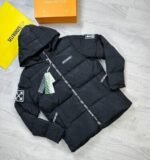 Off-White Puffer Down Winter Arrow Replica X Jacket Black Grey Sale UK - Image 2