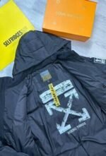 Off-White Puffer Down Winter Arrow Replica X Jacket Black Grey Sale UK - Image 6
