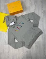 Valentino VLTN Hoodies In Beige & Grey Colors UK - Image 3